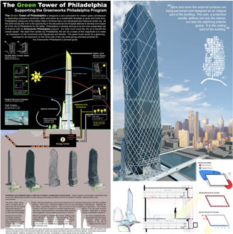 Sketches of Winning Skyscrapper Design
